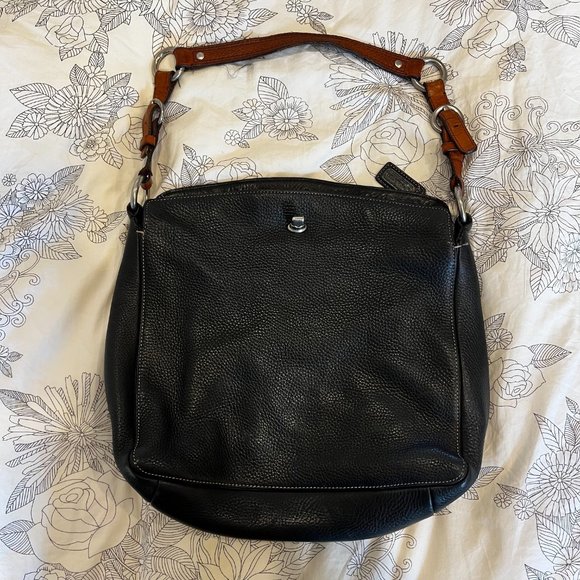 Coach Chelsea Black Soft Pebbled Leather Purse with Turn Lock - Model D06S-10132 - Picture 4 of 8